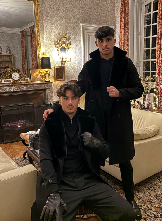 Trench-coat à fourrure